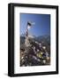 Nepal, Mustang. Prayer Flags Fluttering at Dajori La Pass, High Up Above the Village of Samar.-Katie Garrod-Framed Photographic Print