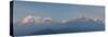 Nepal, Pokhara, Sarangkot, Panoramic View of Annapurna Himalaya Mountain Range-Michele Falzone-Stretched Canvas