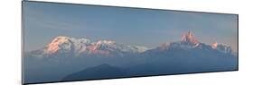 Nepal, Pokhara, Sarangkot, Panoramic View of Annapurna Himalaya Mountain Range-Michele Falzone-Mounted Photographic Print