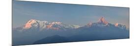 Nepal, Pokhara, Sarangkot, Panoramic View of Annapurna Himalaya Mountain Range-Michele Falzone-Mounted Photographic Print