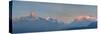 Nepal, Pokhara, Sarangkot, Panoramic View of Annapurna Himalaya Mountain Range-Michele Falzone-Stretched Canvas