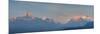 Nepal, Pokhara, Sarangkot, Panoramic View of Annapurna Himalaya Mountain Range-Michele Falzone-Mounted Photographic Print