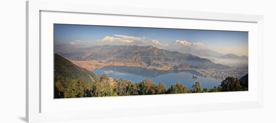 Nepal, Pokhara, World Peace Pagoda-Michele Falzone-Framed Photographic Print