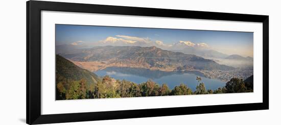 Nepal, Pokhara, World Peace Pagoda-Michele Falzone-Framed Photographic Print
