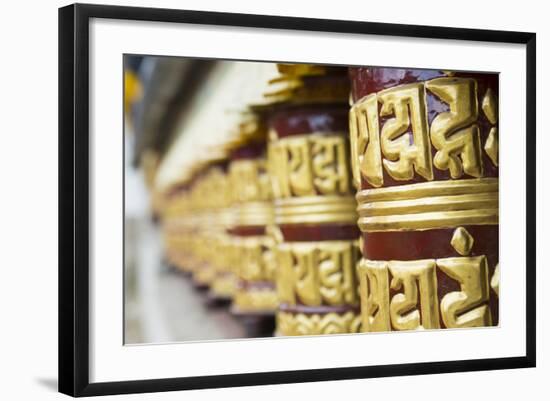 Nepal Prayer Wheels in Khumjung Solukhumbu, Mt Everest, Himalayas-Bill Bachmann-Framed Photographic Print