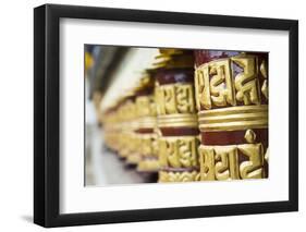 Nepal Prayer Wheels in Khumjung Solukhumbu, Mt Everest, Himalayas-Bill Bachmann-Framed Photographic Print