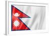 Nepalese Flag-daboost-Framed Art Print