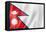Nepalese Flag-daboost-Framed Stretched Canvas
