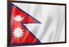 Nepalese Flag-daboost-Framed Art Print