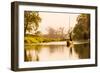 Nepalese gondolier in Chitwan National Forest, Nepal, Asia-Laura Grier-Framed Photographic Print