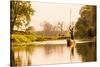 Nepalese gondolier in Chitwan National Forest, Nepal, Asia-Laura Grier-Stretched Canvas