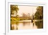 Nepalese gondolier in Chitwan National Forest, Nepal, Asia-Laura Grier-Framed Photographic Print
