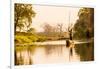 Nepalese gondolier in Chitwan National Forest, Nepal, Asia-Laura Grier-Framed Premium Photographic Print