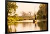 Nepalese gondolier in Chitwan National Forest, Nepal, Asia-Laura Grier-Framed Premium Photographic Print