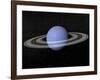 Neptune and its Rings Against a Starry Background-null-Framed Art Print