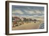 Neptune Beach, FL - View of Ocean Front Homes-Lantern Press-Framed Art Print