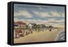 Neptune Beach, FL - View of Ocean Front Homes-Lantern Press-Framed Stretched Canvas