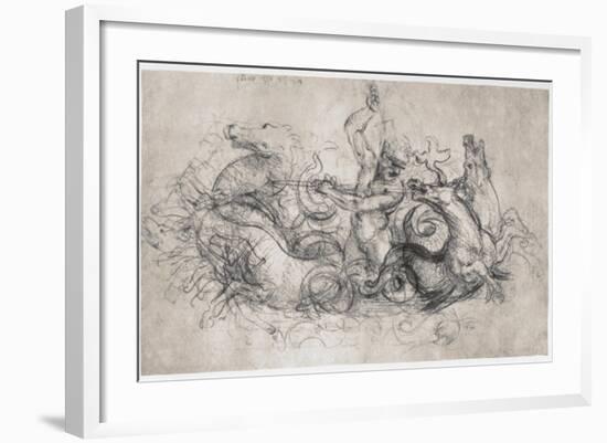 Neptune, C1504-Leonardo da Vinci-Framed Giclee Print