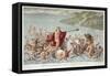 Neptune Calming the Waves, Book I, Illustration from Ovid's Metamorphoses, Florence, 1832-Luigi Ademollo-Framed Stretched Canvas