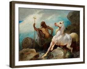 Neptune Creating the Horse, Ca 1845-Édouard Alexandre Odier-Framed Giclee Print