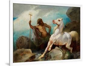 Neptune Creating the Horse, Ca 1845-Édouard Alexandre Odier-Framed Giclee Print