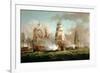 "Neptune" Engaged, Trafalgar, 1805-J. Francis Sartorius-Framed Giclee Print