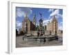 Neptune Fountain and Royal Wing, Frederiksborg Palace, Hillerad, Zealand, Denmark, Europe-Stuart Black-Framed Photographic Print