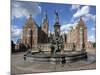 Neptune Fountain and Royal Wing, Frederiksborg Palace, Hillerad, Zealand, Denmark, Europe-Stuart Black-Mounted Photographic Print