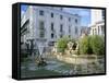 Neptune Fountain and the Promenade, Cheltenham, Gloucestershire, England, United Kingdom-David Hunter-Framed Stretched Canvas