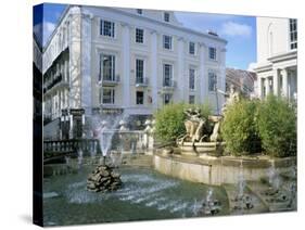 Neptune Fountain and the Promenade, Cheltenham, Gloucestershire, England, United Kingdom-David Hunter-Stretched Canvas