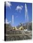 Neptune Fountain, Canovas Del Castillo Square, Paseo Del Prado, Madrid, Spain, Europe-null-Stretched Canvas