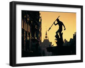 Neptune Fountain, Gdansk, Poland-Peter Adams-Framed Photographic Print