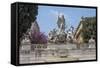 Neptune Fountain in Piazza Del Popolo, Rome, Lazio, Italy-James Emmerson-Framed Stretched Canvas