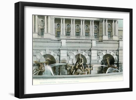 Neptune Fountain, Library of Congress, Washington, DC-null-Framed Art Print