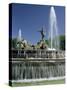 Neptune Fountain, Near Prado, Madrid, Spain, Europe-Upperhall Ltd-Stretched Canvas