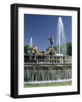 Neptune Fountain, Near Prado, Madrid, Spain, Europe-Upperhall Ltd-Framed Photographic Print