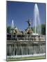 Neptune Fountain, Near Prado, Madrid, Spain, Europe-Upperhall Ltd-Mounted Photographic Print