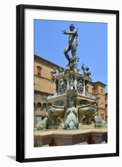 Neptune Fountain, Piazza Del Nettuno, Bologna, Emilia-Romagna, Italy, Europe-Peter Richardson-Framed Photographic Print