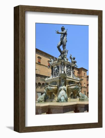 Neptune Fountain, Piazza Del Nettuno, Bologna, Emilia-Romagna, Italy, Europe-Peter Richardson-Framed Photographic Print