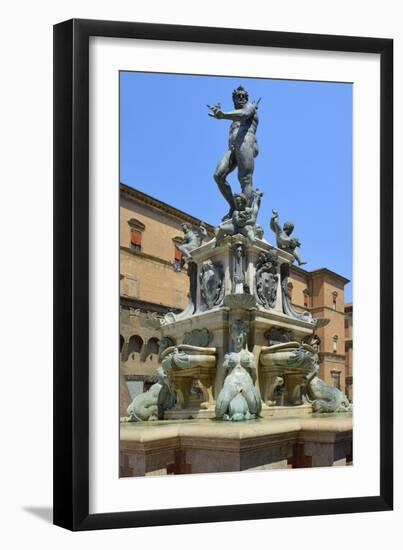 Neptune Fountain, Piazza Del Nettuno, Bologna, Emilia-Romagna, Italy, Europe-Peter Richardson-Framed Photographic Print