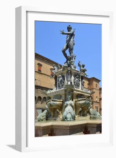 Neptune Fountain, Piazza Del Nettuno, Bologna, Emilia-Romagna, Italy, Europe-Peter Richardson-Framed Photographic Print