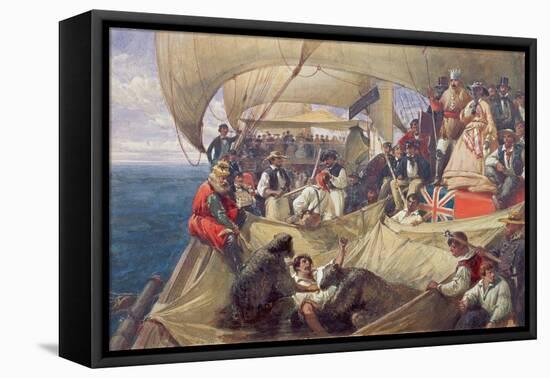 Neptune on Board the 'Newcastle' Crossing the Line, 1859-William Simpson-Framed Stretched Canvas