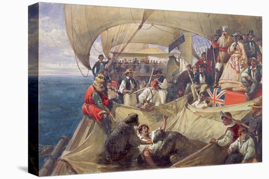 Neptune on Board the 'Newcastle' Crossing the Line, 1859-William Simpson-Stretched Canvas