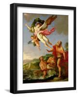 Neptune Pursuing Coronides-Giulio Carpioni-Framed Giclee Print