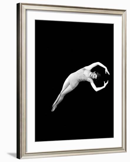 Neptune's Daughter, Esther Williams In A Swimming Pose From One Of Her Water Ballets, 1949-null-Framed Photo