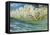 Neptune's Horses Designed by-Walter Crane-Framed Stretched Canvas