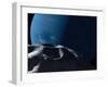 Neptune Seen from the Surface of its Tiny Moon, Naiad-Stocktrek Images-Framed Premium Photographic Print