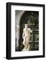 Neptune statue at the entrance to the Arsenal, Venice, Veneto, Italy-Russ Bishop-Framed Photographic Print
