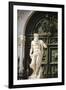 Neptune statue at the entrance to the Arsenal, Venice, Veneto, Italy-Russ Bishop-Framed Premium Photographic Print