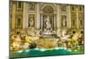 Neptune Statue of the Trevi Fountain in Rome Italy-David Ionut-Mounted Photographic Print
